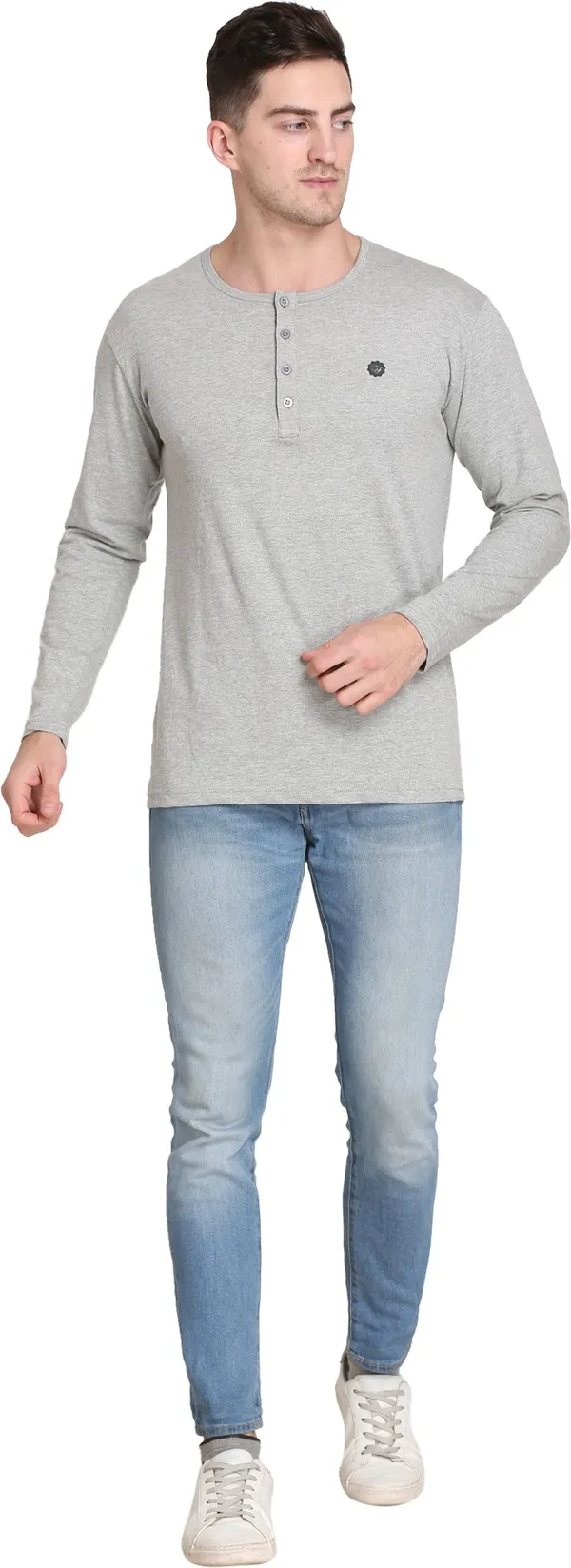 Pack_of_2_Black_&_Grey_Cotton_Blend_Colorblock_T-Shirt_For_Men