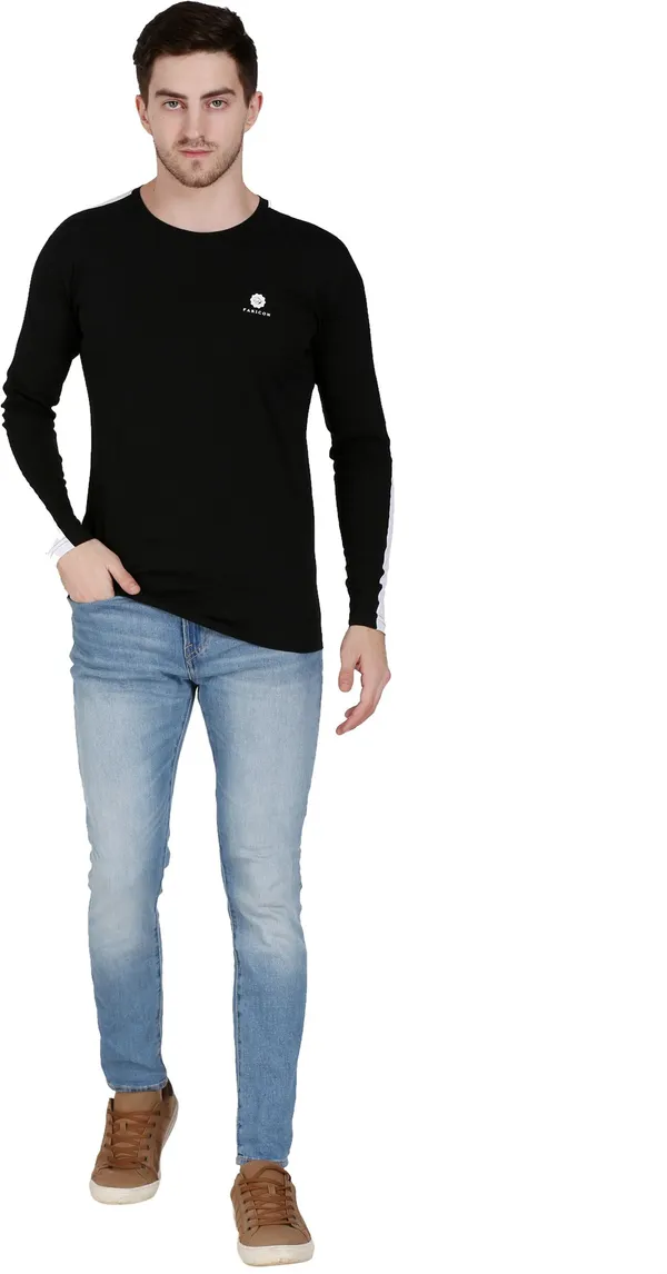 Pack_of_2_White_&_Black_Cotton_Blend_Solid_T-Shirt_For_Men
