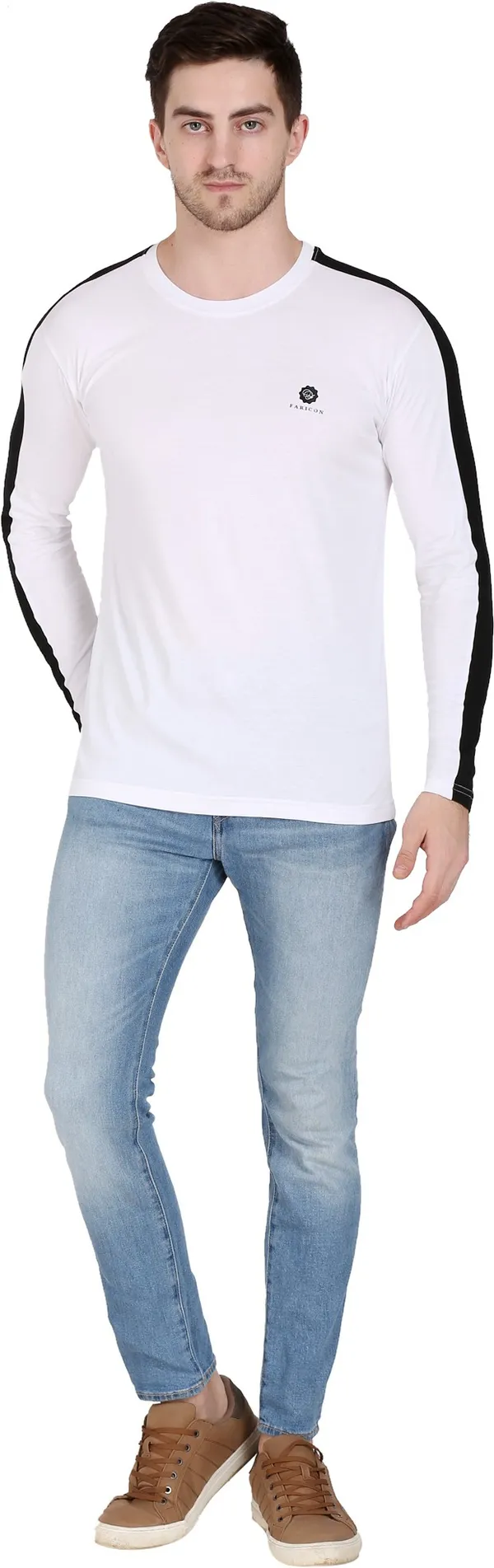 Pack_of_2_White_&_Black_Cotton_Blend_Solid_T-Shirt_For_Men