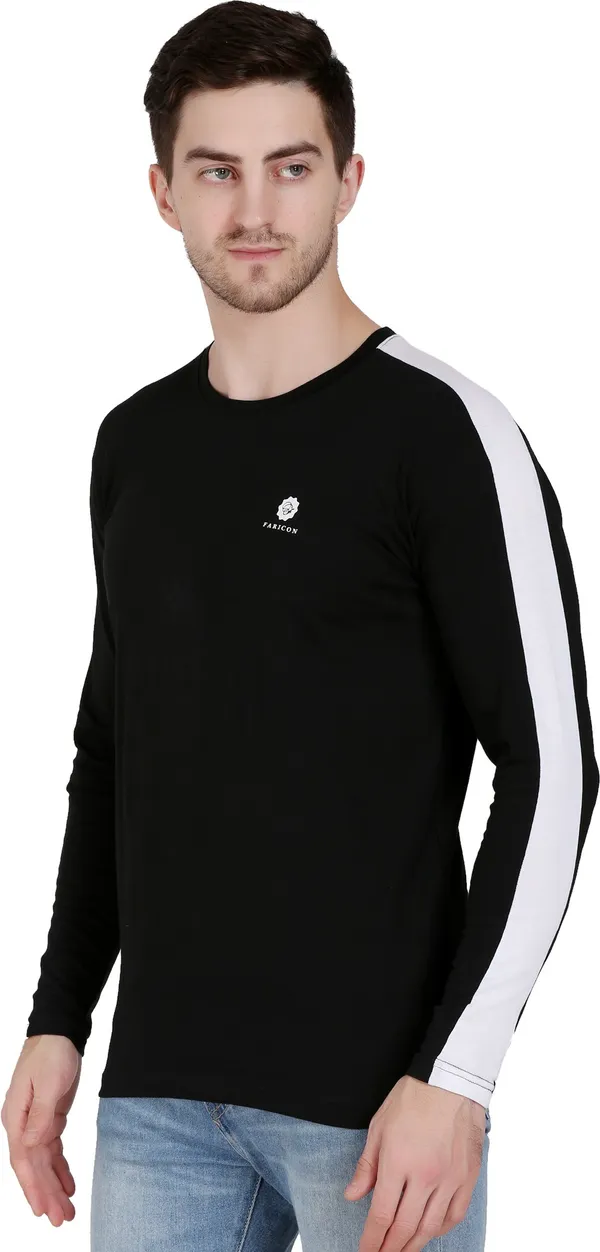 Pack_of_2_White_&_Black_Cotton_Blend_Solid_T-Shirt_For_Men
