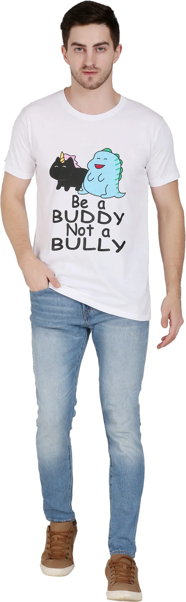 Pack_of_2_White_&_Black_Cotton_Blend_Typography_T-Shirt_For_Men