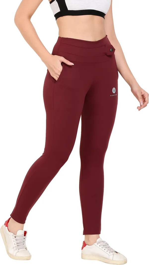 Pack_of_2_Maroon_&_Black_Cotton_Blend_Solid_Tights_For_Women