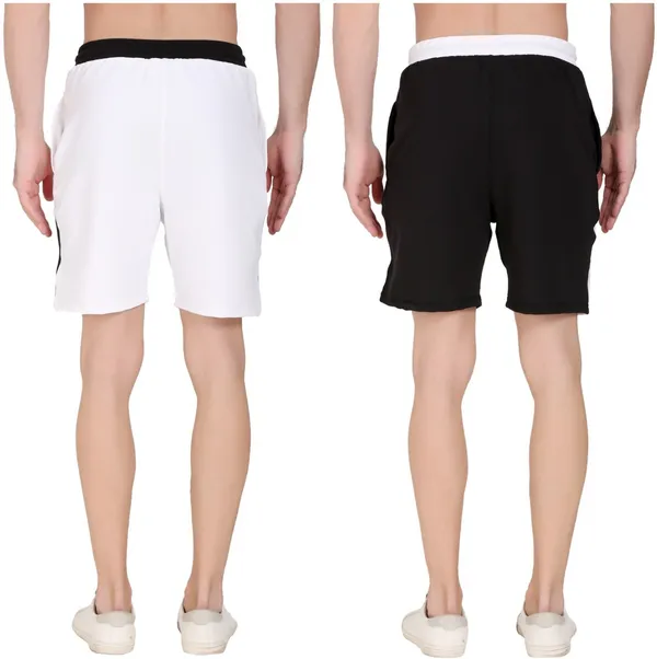 Pack_of_2_Black_&_White_Cotton_Lycra_Solid_Shorts_For_Men