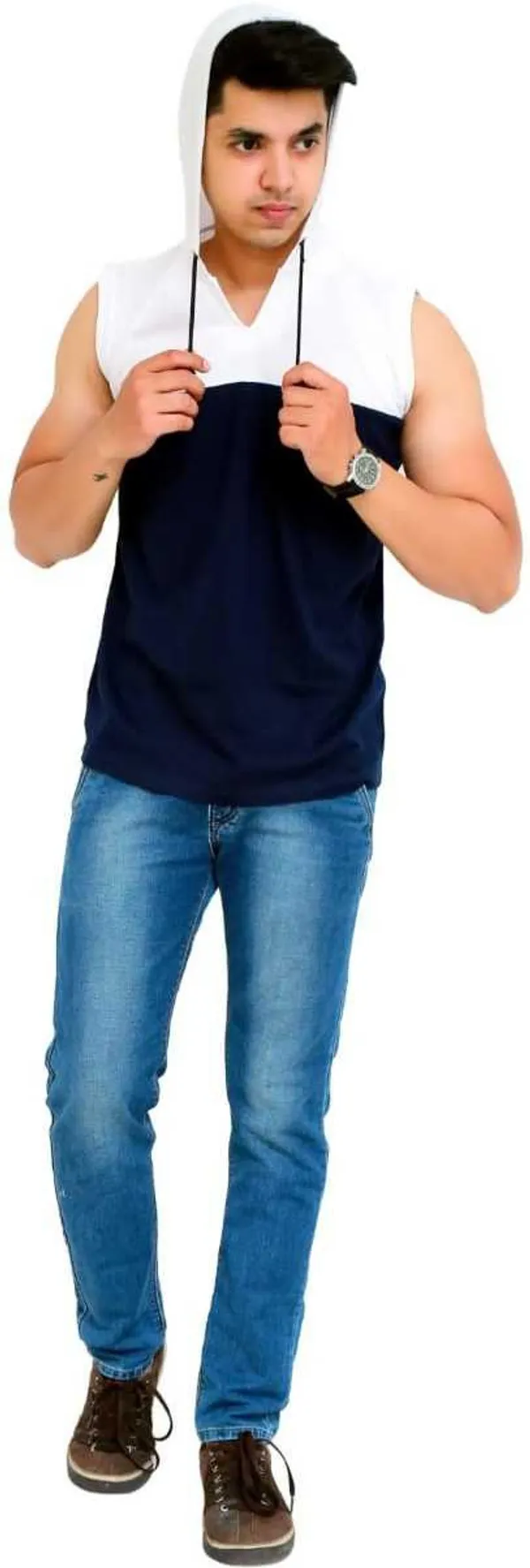 Pack_of_2_Black_&_Grey_Cotton_Blend_Solid_T-Shirt_For_Men