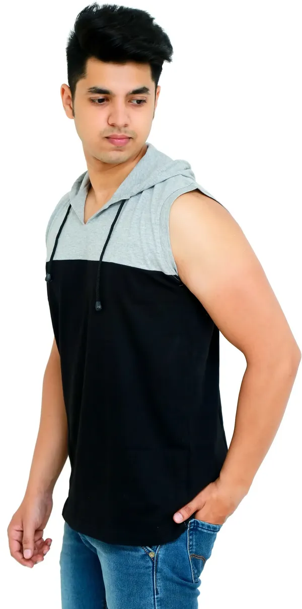 Pack_of_2_Black_&_Grey_Cotton_Blend_Solid_T-Shirt_For_Men
