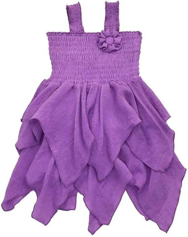Lavender_Cotton_Solid_Square_Neck_Dress_For_Girls