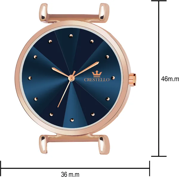 Women_Brass_Dial_&_Straps_Analogue_Multi_Function_Watch
