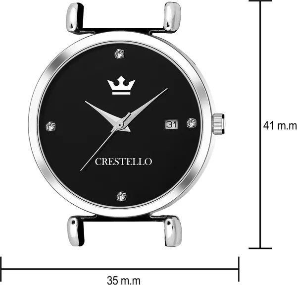 Stainless_Steel_Mesh_Chain_Analog_Wrist_Watch_for-_For_Women__With_1_Year_Warranty