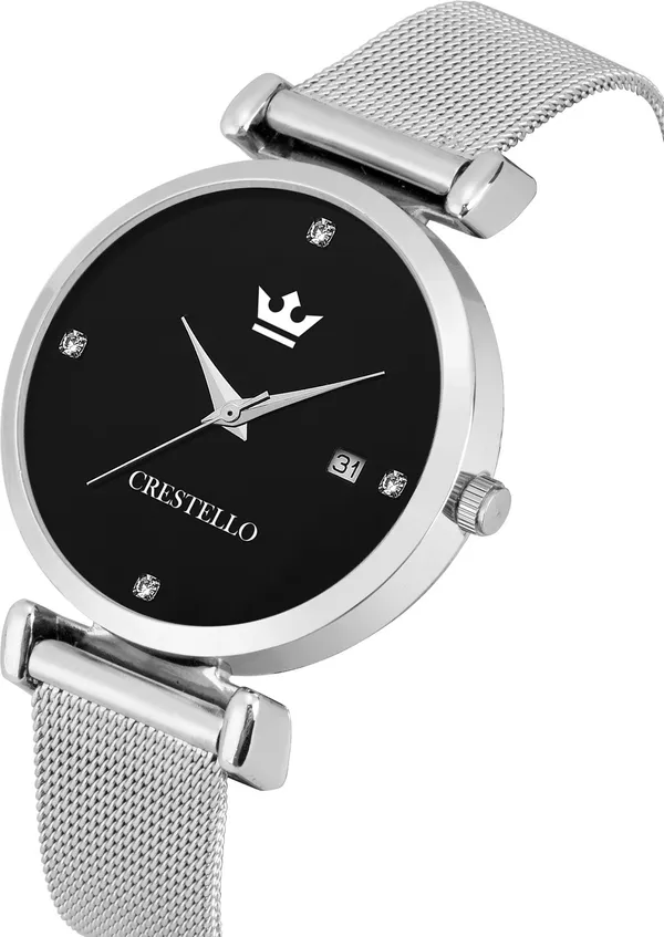 Stainless_Steel_Mesh_Chain_Analog_Wrist_Watch_for-_For_Women__With_1_Year_Warranty
