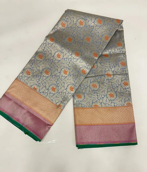 Humairah_Presents_Sky_Blue_Katan_Silk_Floral_Zari_Mina_Jaal_with_Banarasi_Zari_2D_Border_and_Pallu_with_Sky_Blue_Blouse