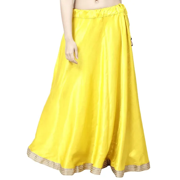 Yellow_Premium_Silk_Full_Skirt_For_Women_&_Girls