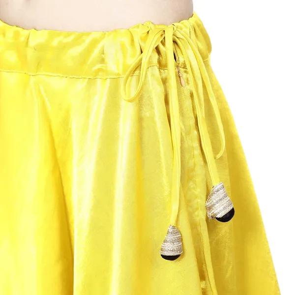 Yellow_Premium_Silk_Full_Skirt_For_Women_&_Girls