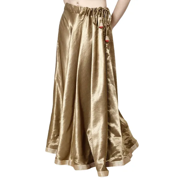 Light_Brown_Premium_Silk_Full_Skirt_For_Women_&_Girls