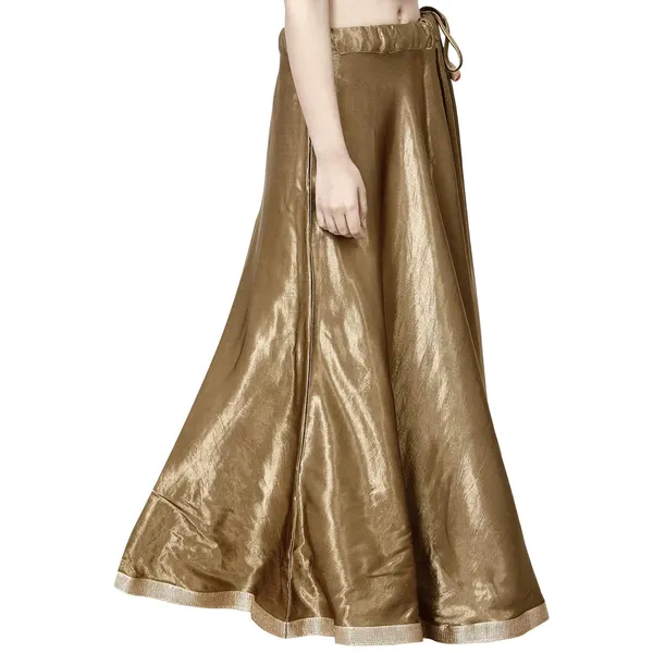 Light_Brown_Premium_Silk_Full_Skirt_For_Women_&_Girls