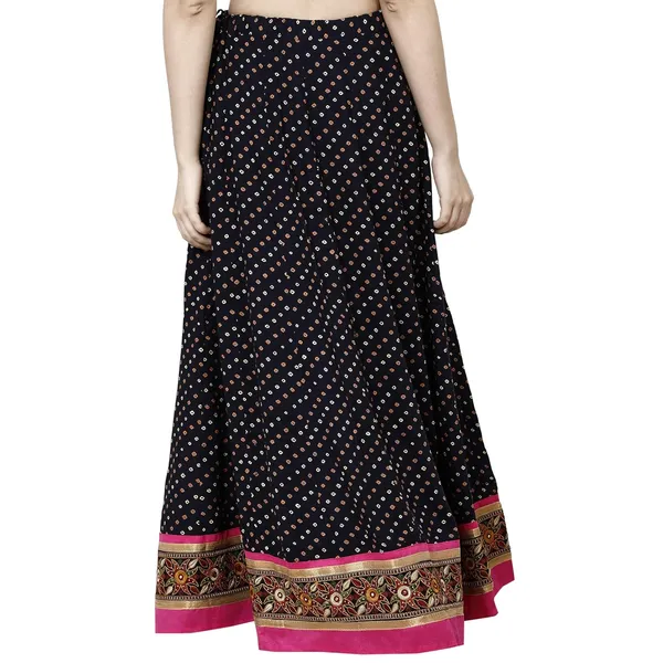 Blue_Premium_Rayon_Full_Skirt_For_Women_&_Girls