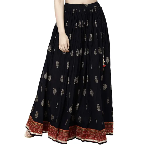 Navy_Blue_Premium_Cotton_Full_Skirt_For_Women_&_Girls