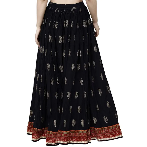 Navy_Blue_Premium_Cotton_Full_Skirt_For_Women_&_Girls