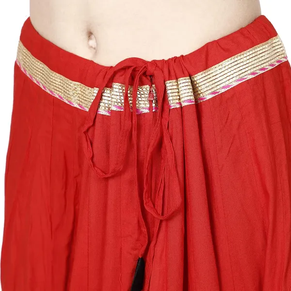 Red_Premium_Rayon_Full_Skirt_For_Women_&_Girls
