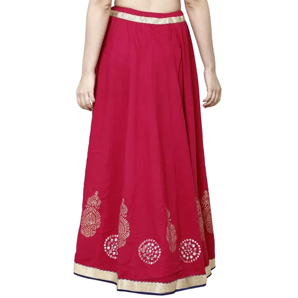 Pink_Premium_Rayon_Full_Skirt_For_Women_&_Girls