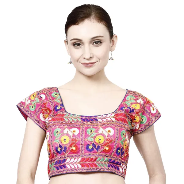 Pink_Premium_Cotton_Saree_Blouse_For_Women_&_Girls
