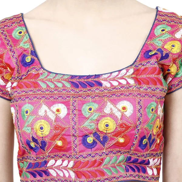 Pink_Premium_Cotton_Saree_Blouse_For_Women_&_Girls