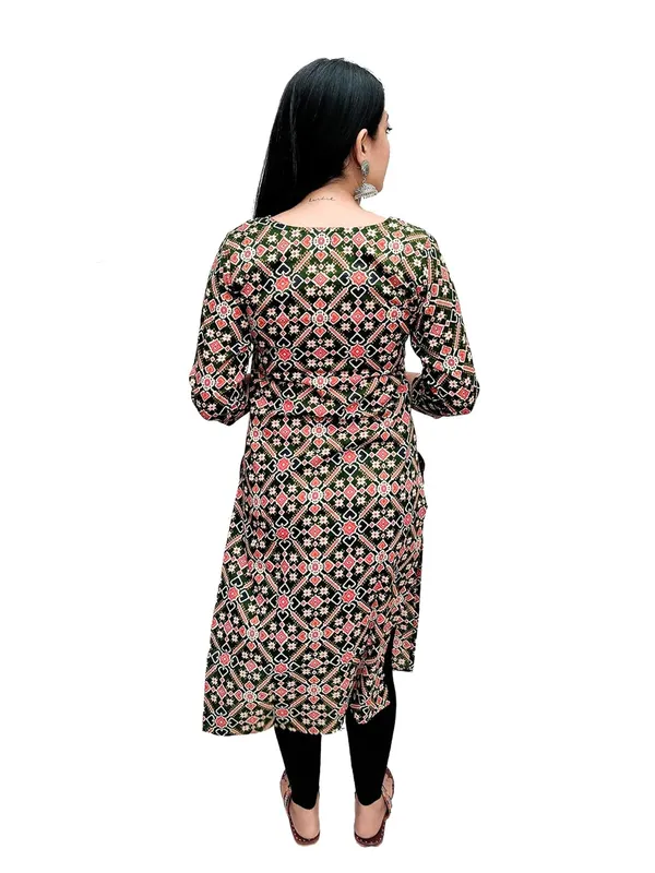 Green_Premium_Straight_Long_Kurti_Patoda_For_Women