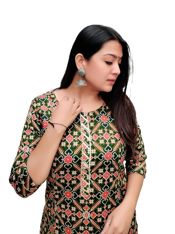 Green_Premium_Straight_Long_Kurti_Patoda_For_Women