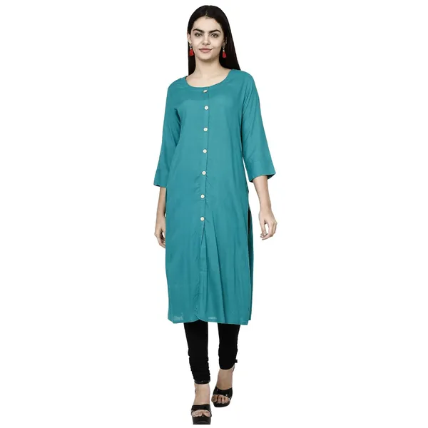 Green_Premium_Rayon_Straight_Kurta_For_Women