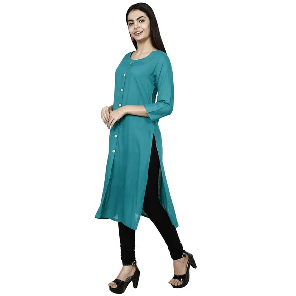 Green_Premium_Rayon_Straight_Kurta_For_Women