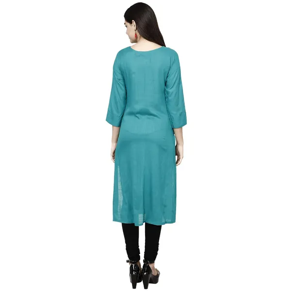 Green_Premium_Rayon_Straight_Kurta_For_Women