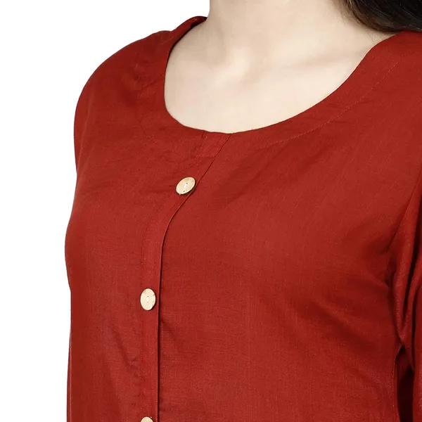 Red_Premium_Rayon_Straight_Kurta_For_Women