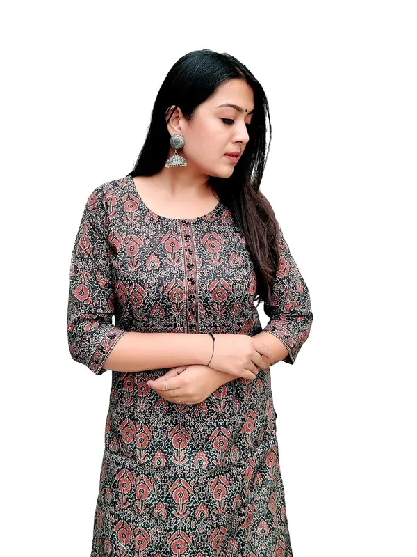 Green_Premium_Cotton_Straight_Kurti_For_Women