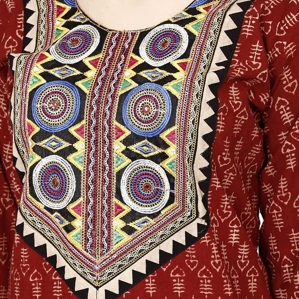 Red_Premium_Cotton_Straight_Kurta_For_Women