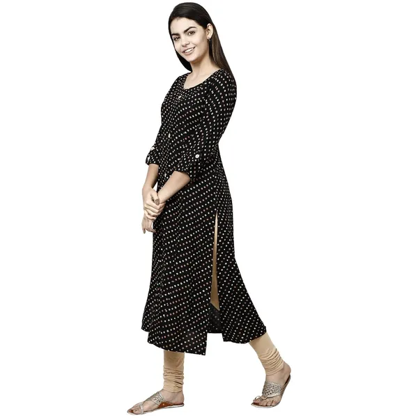 Black_Premium_Rayon_Princess_Cut_Kurta_For_Women