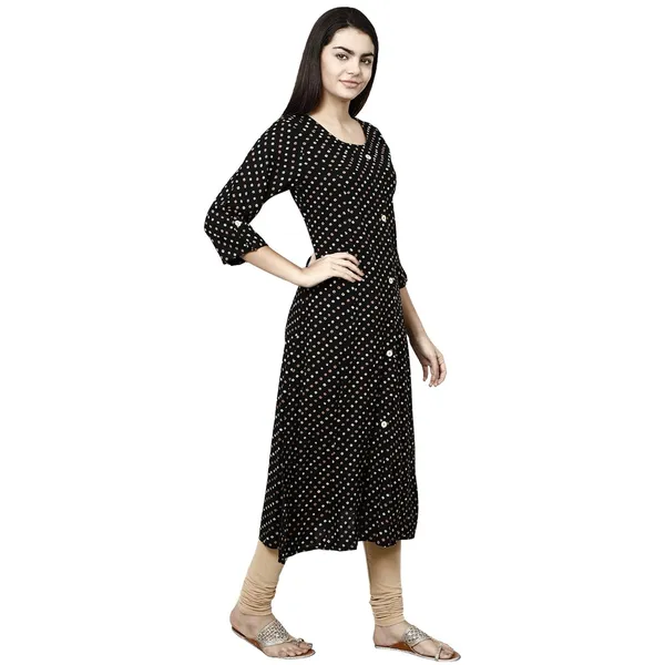 Black_Premium_Rayon_Princess_Cut_Kurta_For_Women