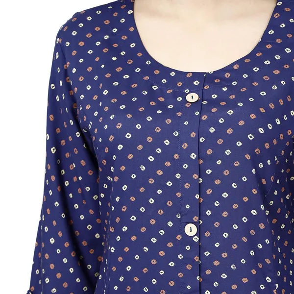 Blue_Premium_Rayon_Princess_Cut_Kurta_For_Women
