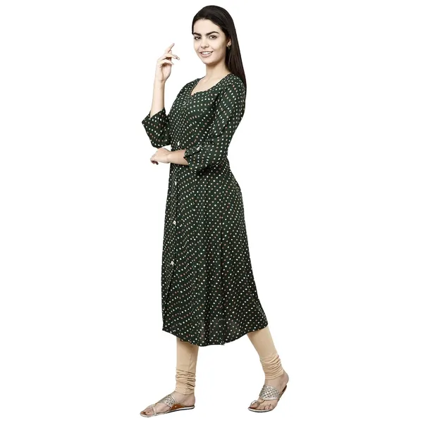 Green_Premium_Rayon_Princess_Cut_Kurta_For_Women