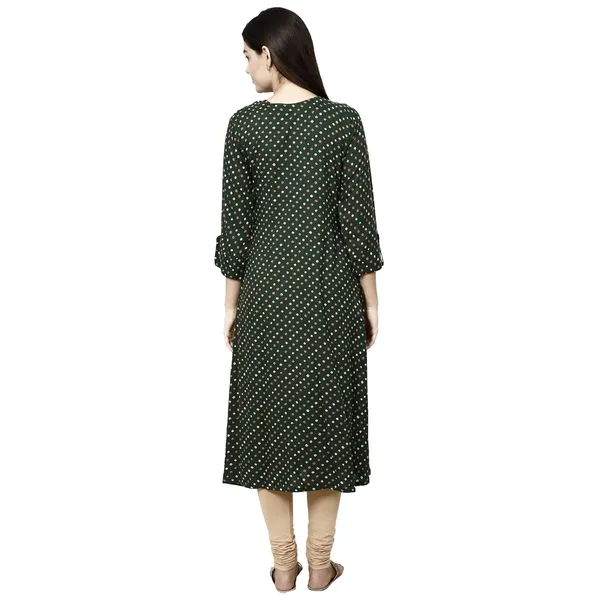 Green_Premium_Rayon_Princess_Cut_Kurta_For_Women