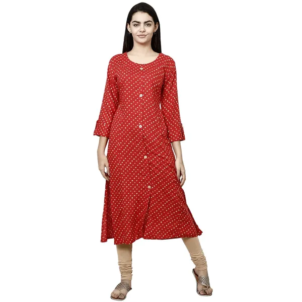 Red_Premium_Rayon_Princess_Cut_Kurta_For_Women