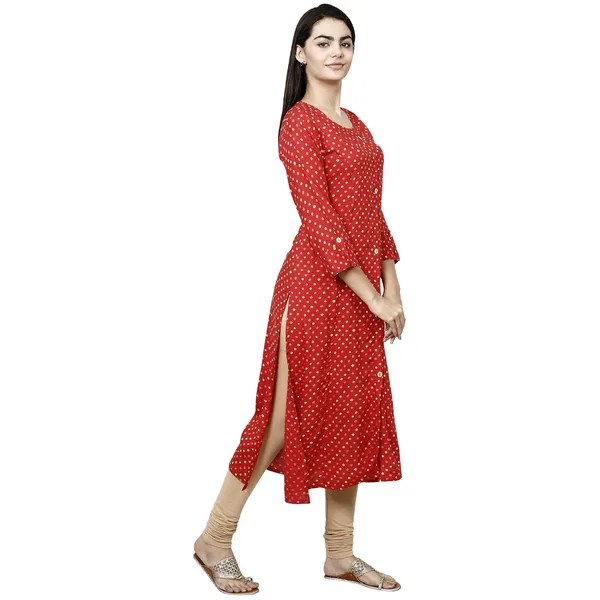 Red_Premium_Rayon_Princess_Cut_Kurta_For_Women
