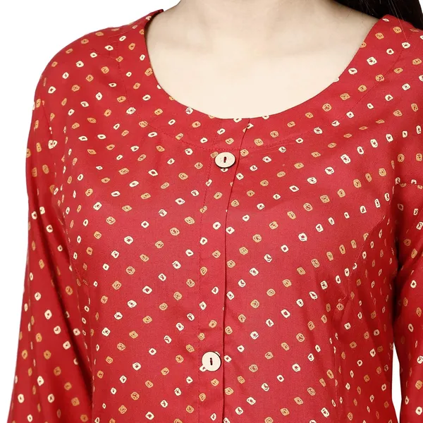 Red_Premium_Rayon_Princess_Cut_Kurta_For_Women