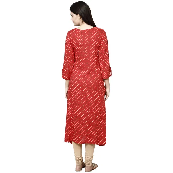 Red_Premium_Rayon_Princess_Cut_Kurta_For_Women