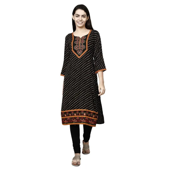 Black_Premium_Rayon_Straight_Kurta_For_Women