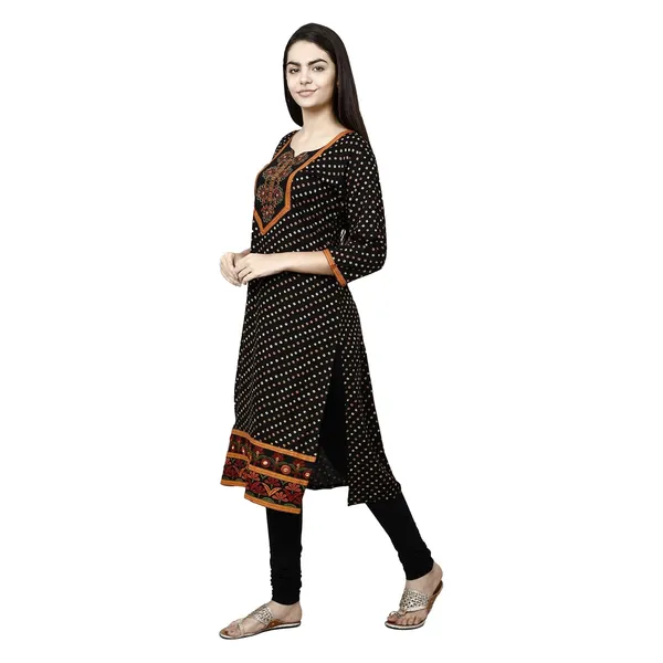 Black_Premium_Rayon_Straight_Kurta_For_Women