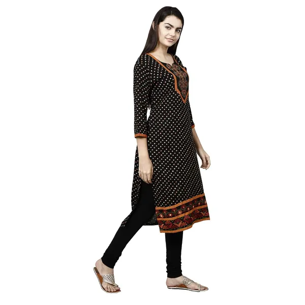 Black_Premium_Rayon_Straight_Kurta_For_Women