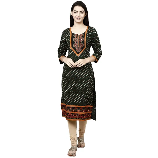Green_Premium_Rayon_Kurta_For_Women