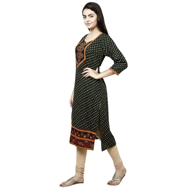 Green_Premium_Rayon_Kurta_For_Women