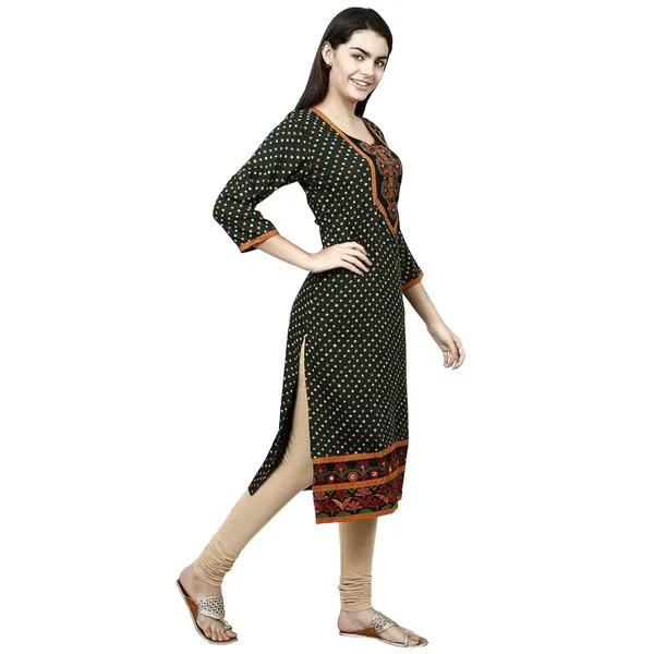 Green_Premium_Rayon_Kurta_For_Women