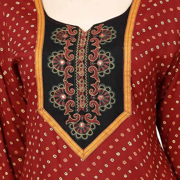 Red_Premium_Rayon_Straight_Kurta_For_Women