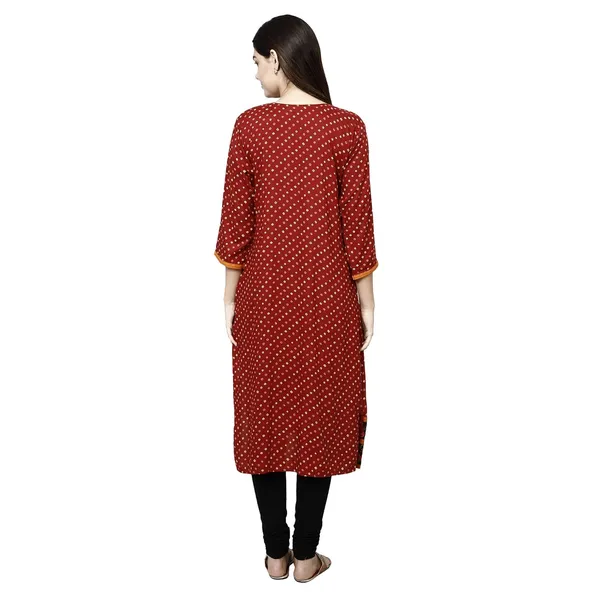 Red_Premium_Rayon_Straight_Kurta_For_Women